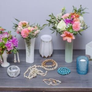 4x Modern Multipurpose Vase – For Artificial Flowers, Jewellery, Pin holder, Office & Home Décor