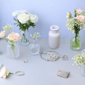 4x Round Vase – Artistic Design For Artificial Flowers, Jewellery, Pin holder, Office & Home Décor