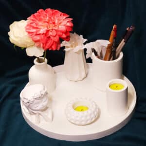 Decoration Set of Sleepy Vases with Candle Holders – Handmade Artistic Décor for Home & Office