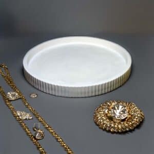 Artistic Round Plate with Rim – Elegant Handcrafted Décor for candles, trinkets Home & Office